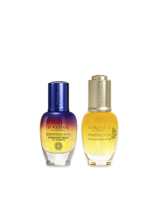 &Oacute;leo Antissinais Immortelle Divine e S&eacute;rum Immortelle Overnight Reset